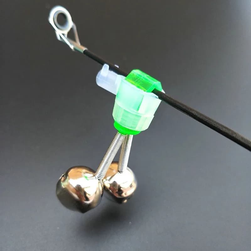 Cloches de pêche avec clip pour canne et pince de fixation alarmes de touche carpe accessoires