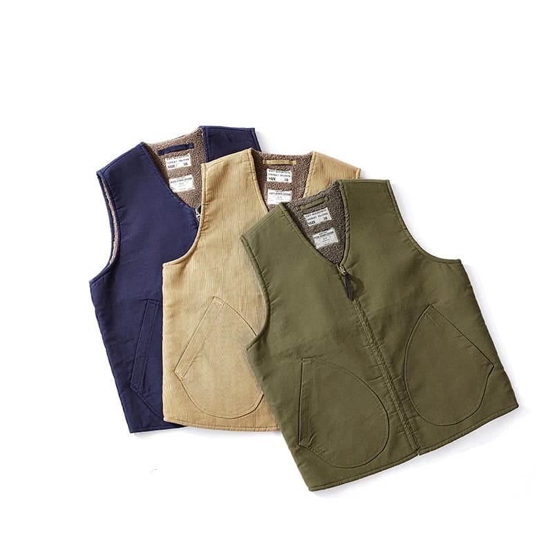 Gilet polaire homme hiver pêche sport extérieur doublure chaude zippée poches solide