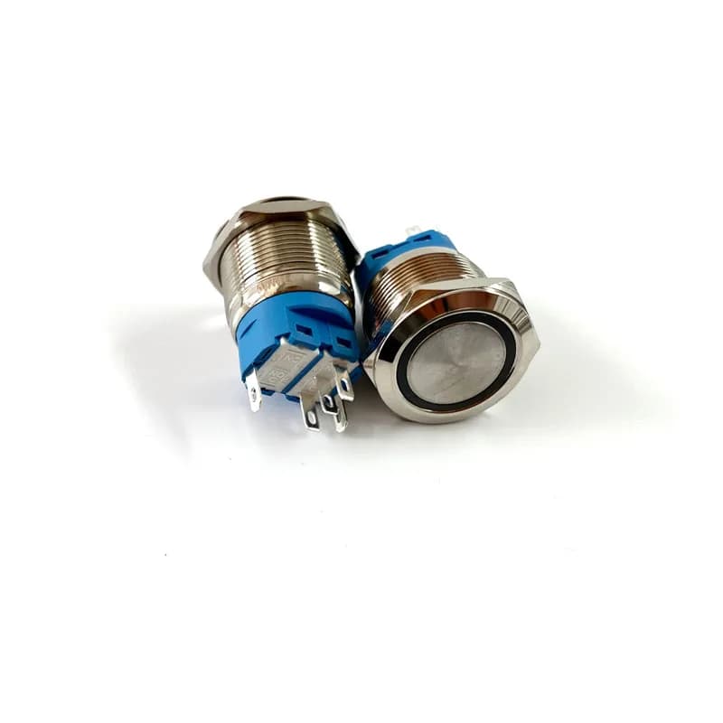 Interrupteur bouton poussoir métallique étanche LED - 5V à 220V pour voiture et moteur