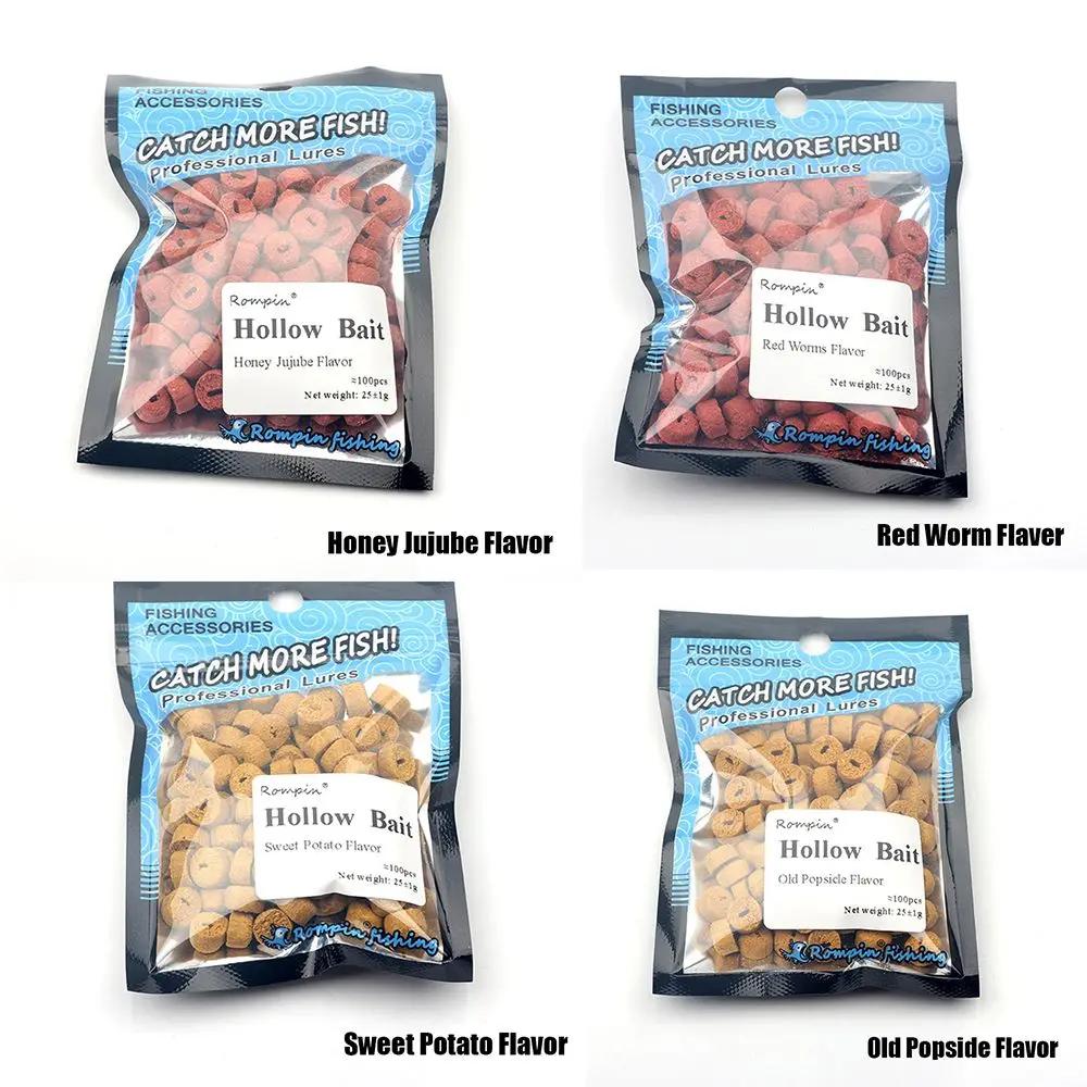 100 bouillettes creuses rouges pour carpe herbivore - appâts particules insectes 25g pêche amorçage