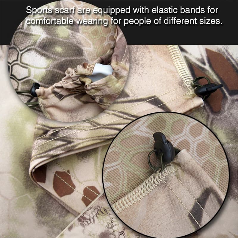 Bandana camouflage multifonction masque cou visage pêche vélo randonnée protection