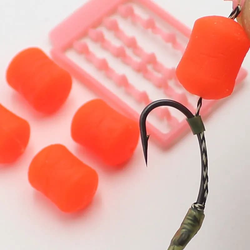 8PCS leurres souples silicone appâts artificiels stoppeurs dumbbell pour pêche à la carpe