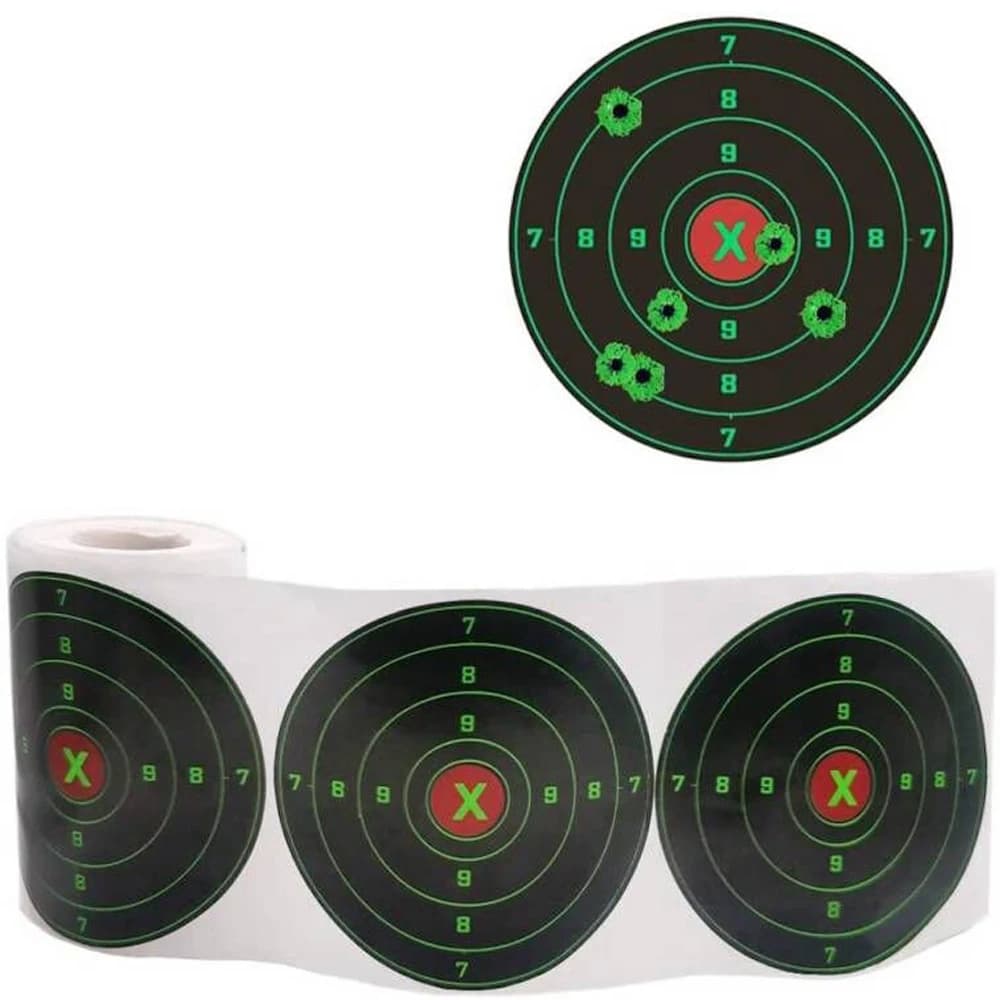 Rouleau de 100 autocollants cibles réactives 4 pouces - Autocollants cibles pour BB gun et pellet gun