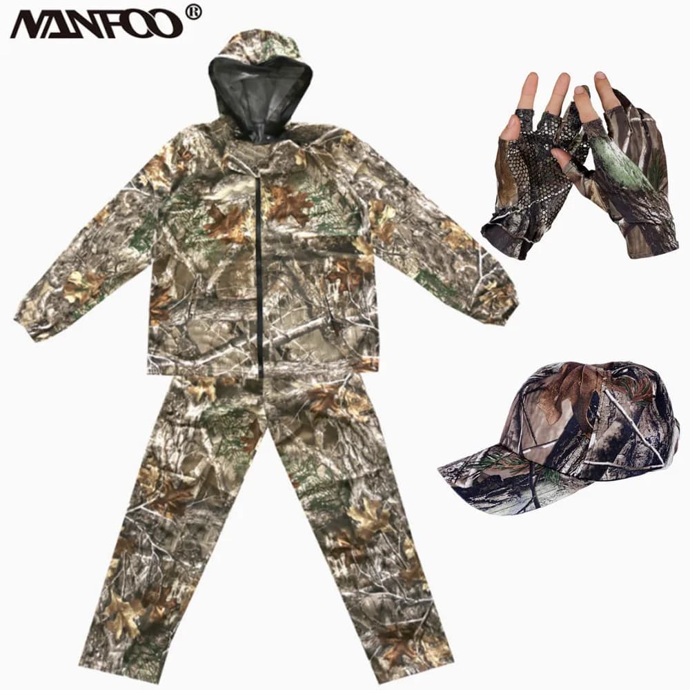 Vêtement camouflage bionique anti-moustiques pêche printemps automne anti-UV randonnée escalade veste pantalon
