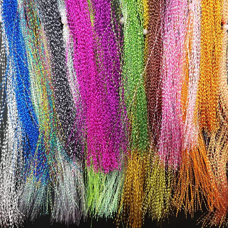 Fil brillant cristal torsadé pour montage de mouches de pêche leurres DIY matériel pêche à la mouche