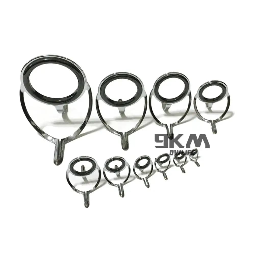 Kit réparation 10 guides anneaux canne mixte taille - Acier inoxydable eau douce et mer 6-42#