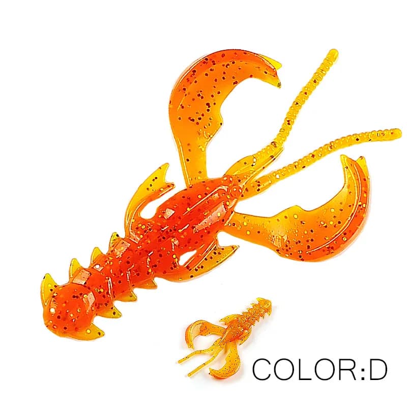 Leurre souple Supercontinent Crazy Lures 65mm et 40mm, leurres crevette et homard pour la pêche aux leurres