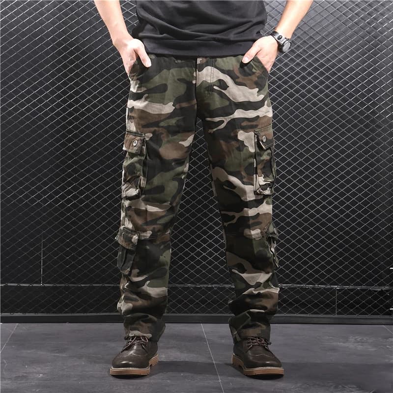 Pantalon cargo camouflage jogger loose pêche randonnée confortable hommes streetwear