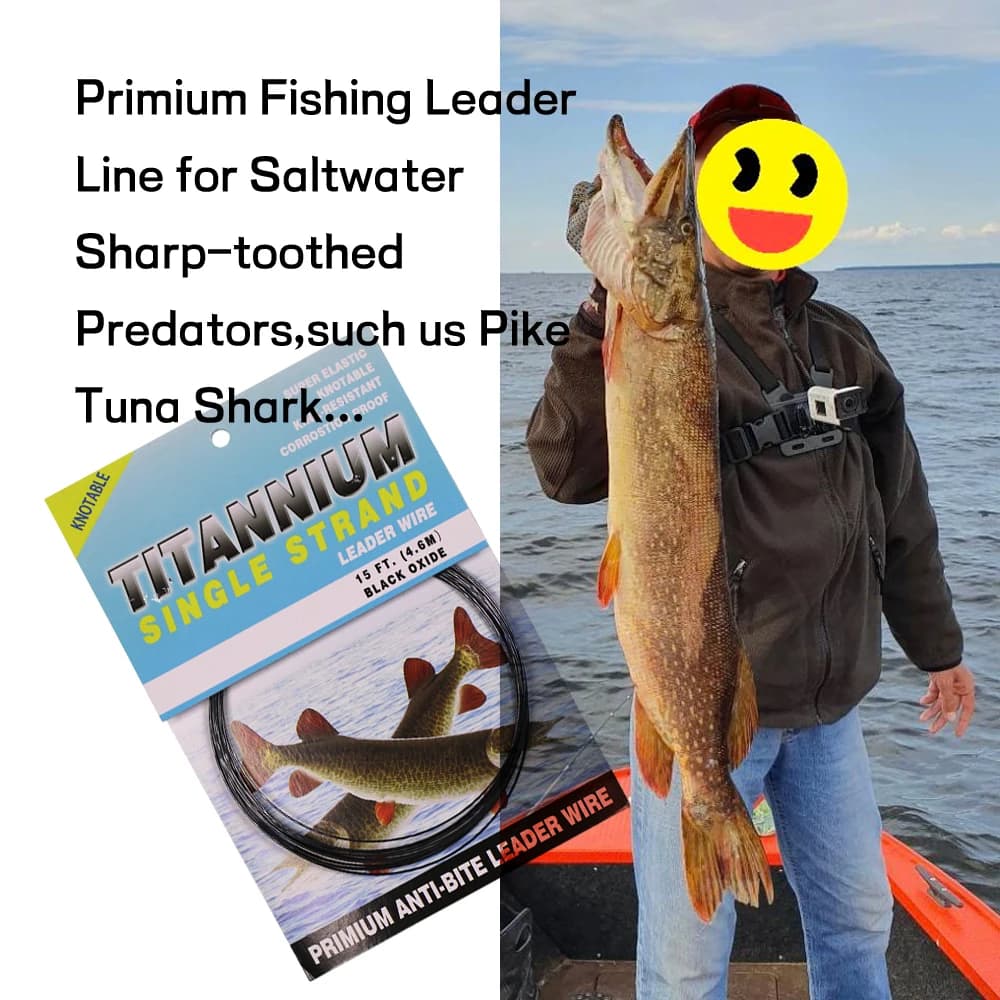 Ligne de pêche en nickel titane résistante aux nœuds 6LB-124LB 15 pieds pour la pêche en