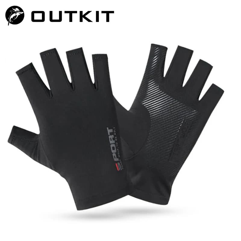 Gants de pêche mi-doigts homme femme été - protection UV anti-dérapage pour pêche sportive