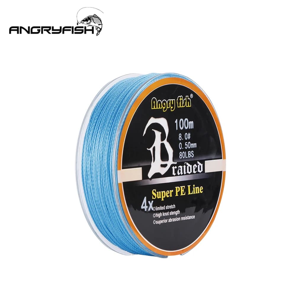 Ligne de pêche super résistante 4 brins 100m en PE pour carnassiers et gros poissons 11 couleurs