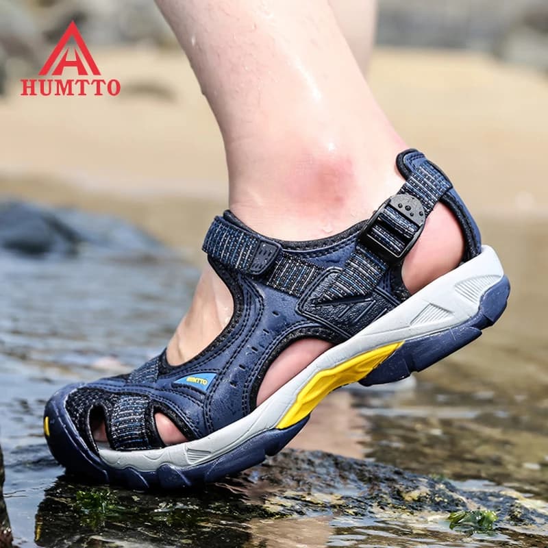 Chaussures aquatiques pêche rapide séchage - Sandales trekking homme plage rivière été