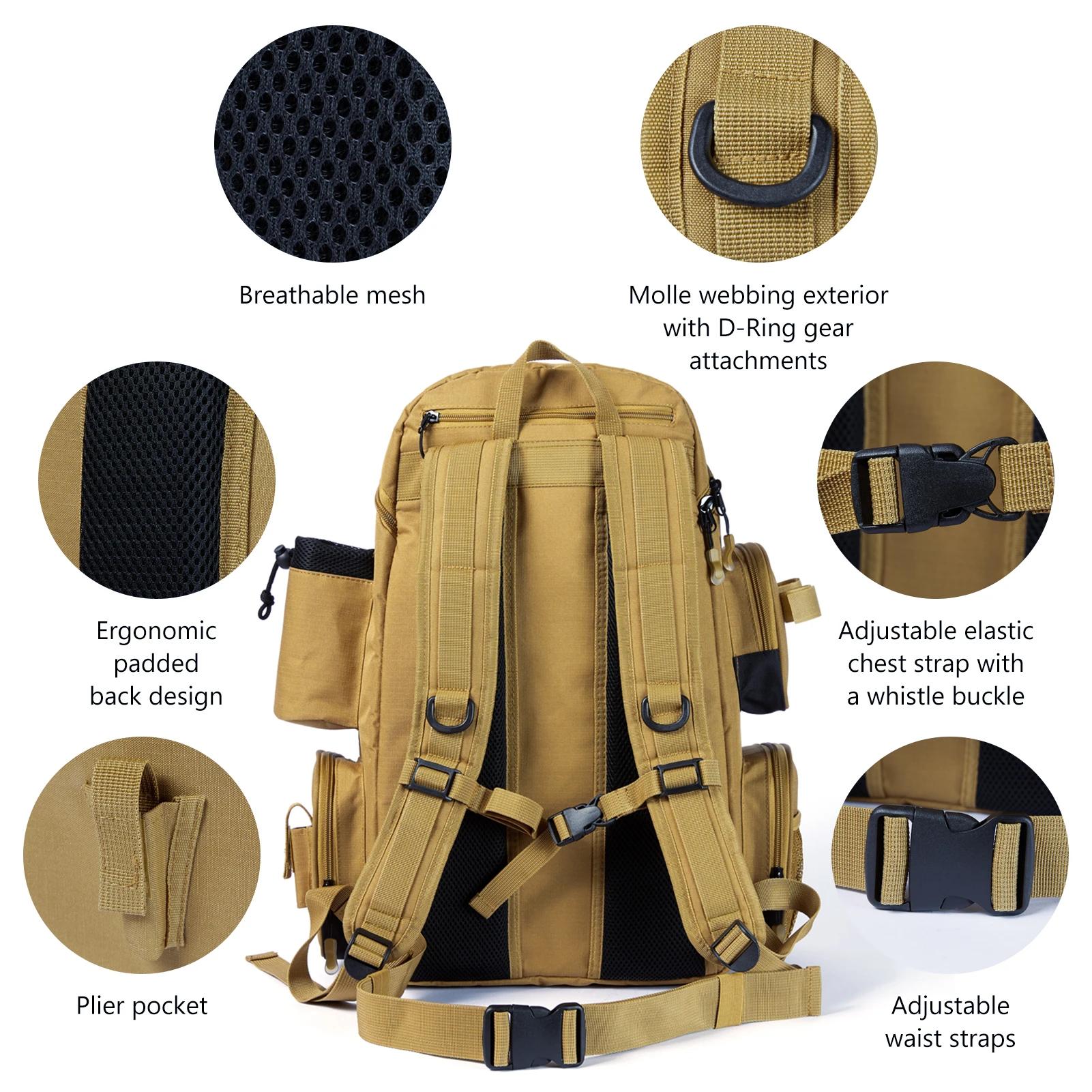 Sac à dos pêche Bassdash : backpack technique pour matériel de pêche avec organisation optimisée