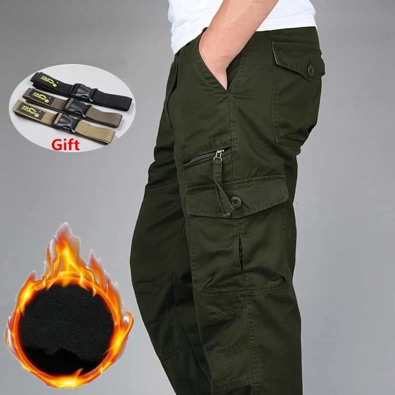 Pantalon cargo double épaisseur hiver - chaud pour pêche sur glace et conditions extrêmes