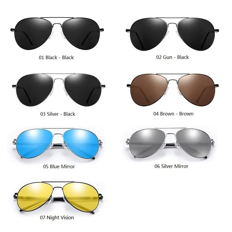 Lunettes de soleil aviateur polarisées de luxe pour hommes - Design vintage et protection UV400