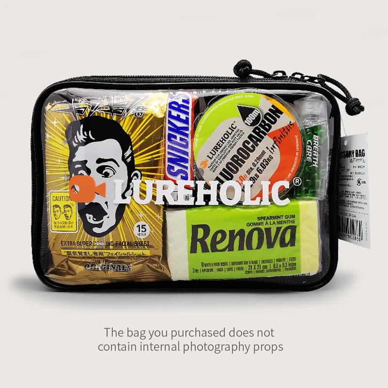 Sac accessoires leurres LUREHOLIC étanche PVC épais transparent rangement matériel de pêche qualité