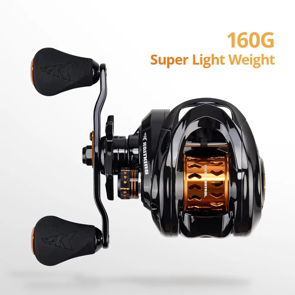 Moulinet Baitcasting KastKing Zephyr BFS Finesse 4.5KG 7 Roulements Ratio 7.2:1 Carbone Pêche Légère