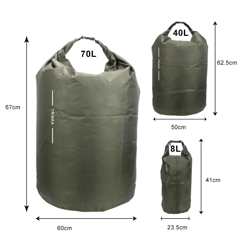 Sac étanche 8L 40L 70L pour kayak canoë pêche - Flottant transportable - Protection équipement