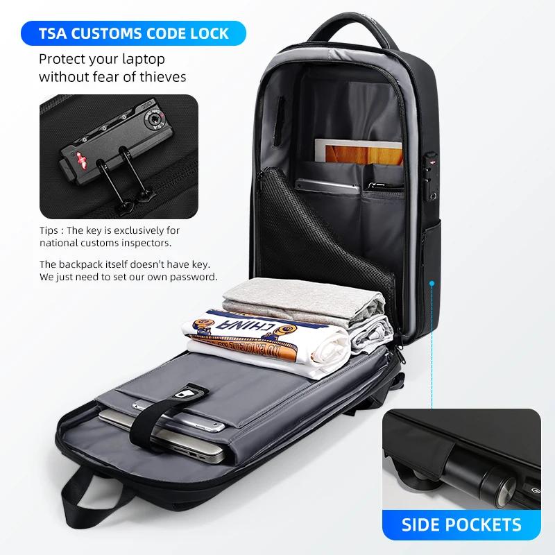 Sac à dos anti-vol étanche Fenruien avec chargeur USB pour ordinateur, école et voyage homme