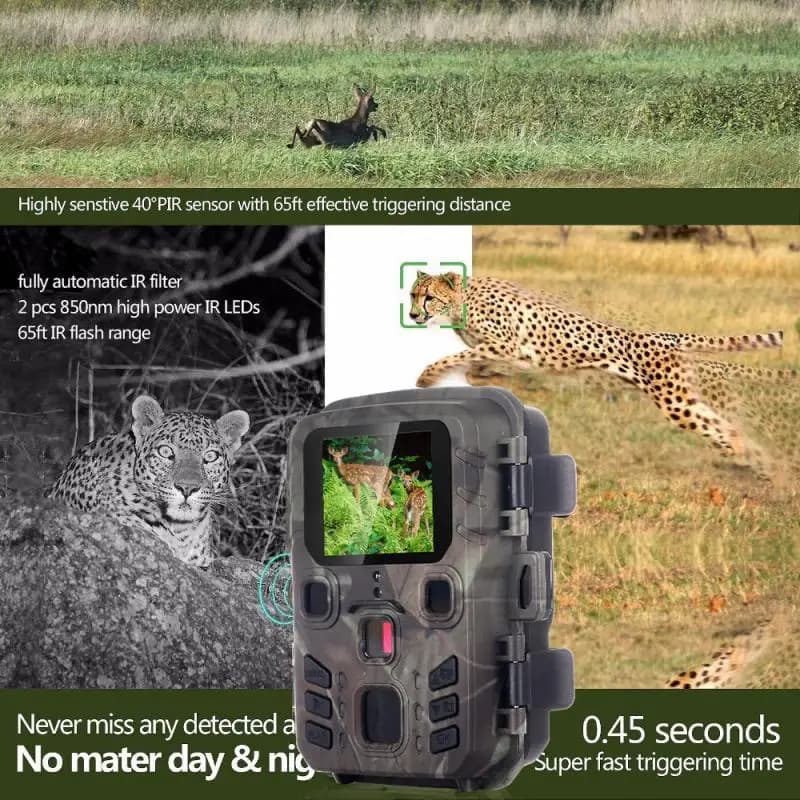 Caméra de chasse miniature MiNi301 20MP 1080P vision nocturne étanche sans fil piège photo pour observation faune