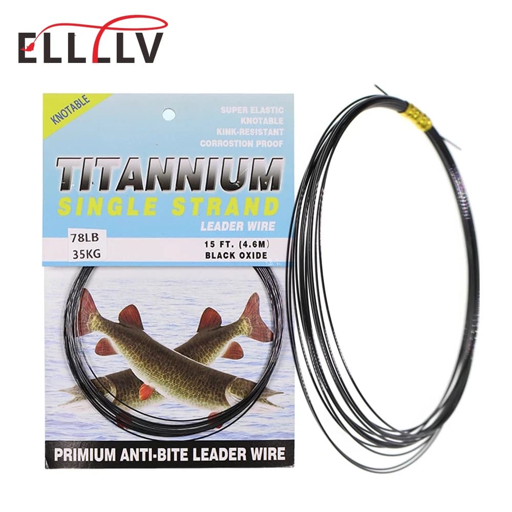 Ligne de pêche en nickel titane résistante aux nœuds 6LB-124LB 15 pieds pour la pêche en