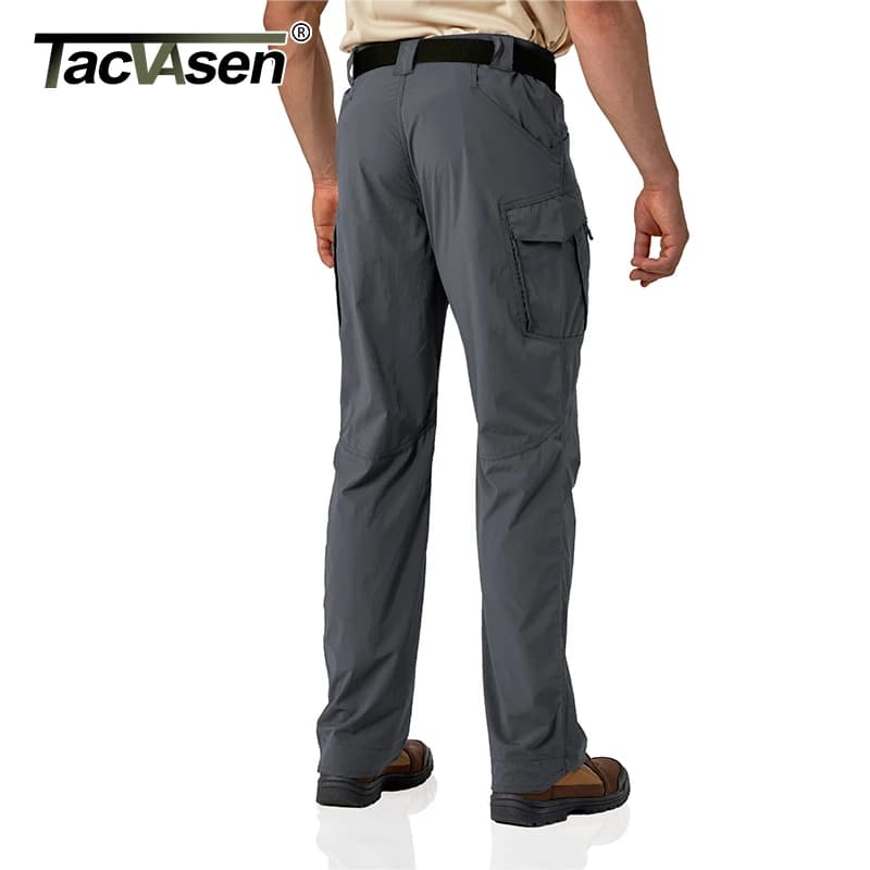Pantalon cargo pêche été séchage rapide stretch léger multi-poches pour homme randonnée