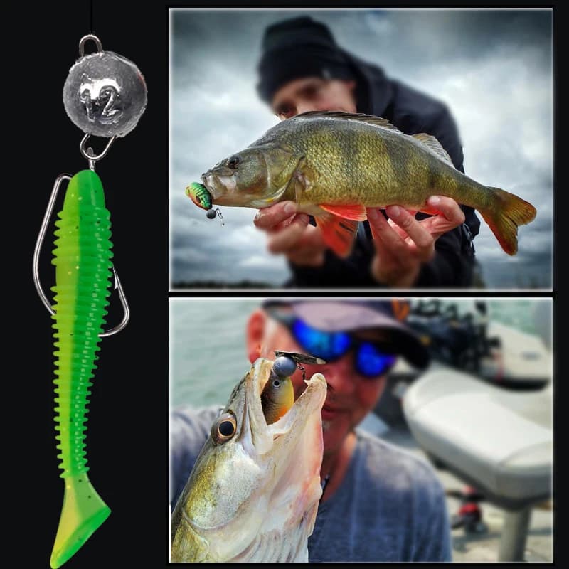 Lot de 5 plombs de pêche bullet et ronds de 3g à 28g avec émerillon pour