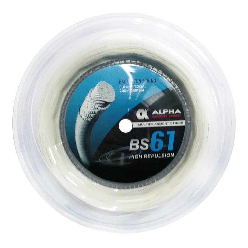 Corde Raquette Badminton Alpha Fine 0.61mm Haute Répulsion BS61 - Pour Pêcheurs