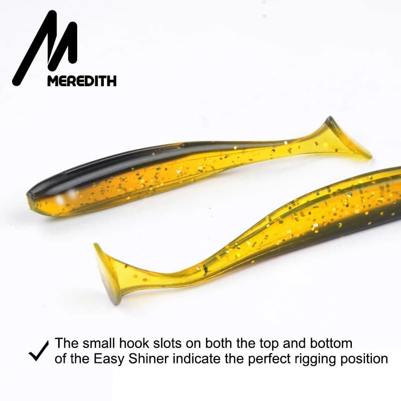 Leurres souples MEREDITH Easy Shiner 50-130mm shad double couleur pour bar et carnassiers