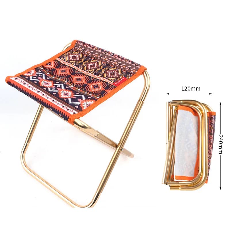 Tabouret de pêche pliant aluminium - Siège portable camping randonnée outil de pêche léger