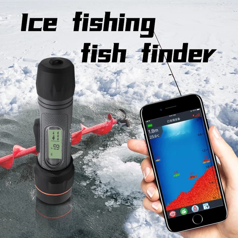 Sonar pêche sans fil Erchang 0.8-90m - Échosondeur hiver glace détecteur poissons portable léger