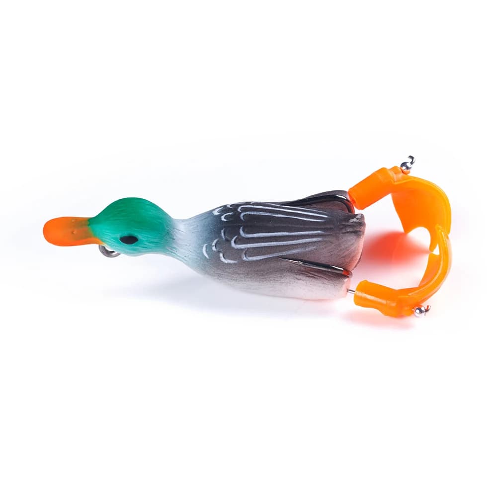 Leurre canard 12g 8.5cm avec yeux 3D pour pêche brochet black bass - appât artificiel frog duckling