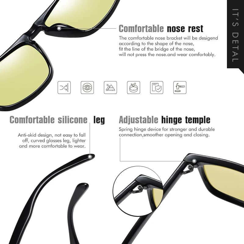 Lunettes photochromiques polarisées pour pêche - Vision jour/nuit avec protection anti-éblouissement