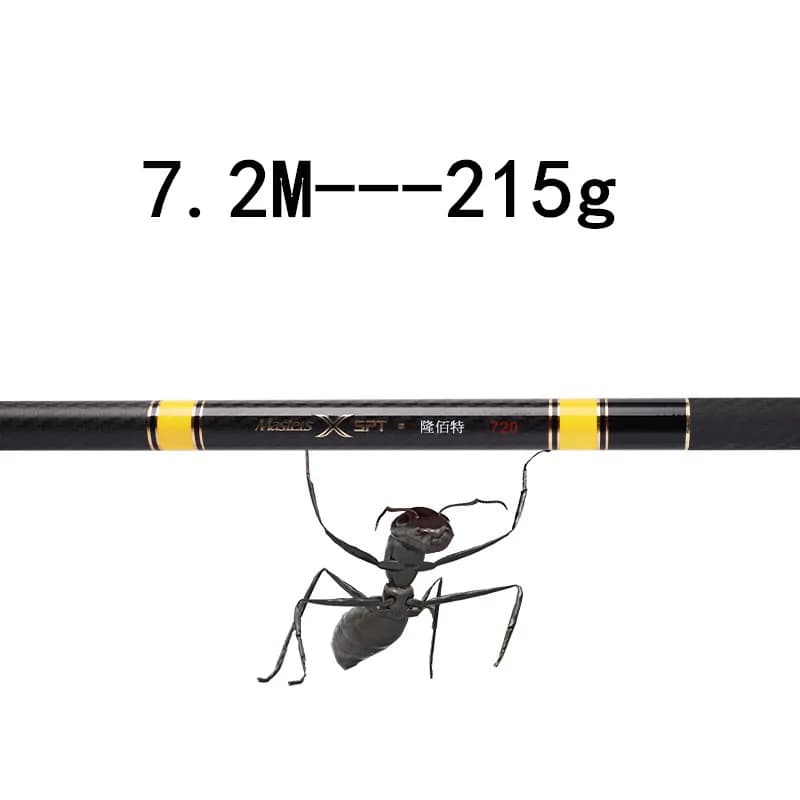 Canne télescopique stream fishing super légère 3.6m à 8m carbone haute densité pour eau douce