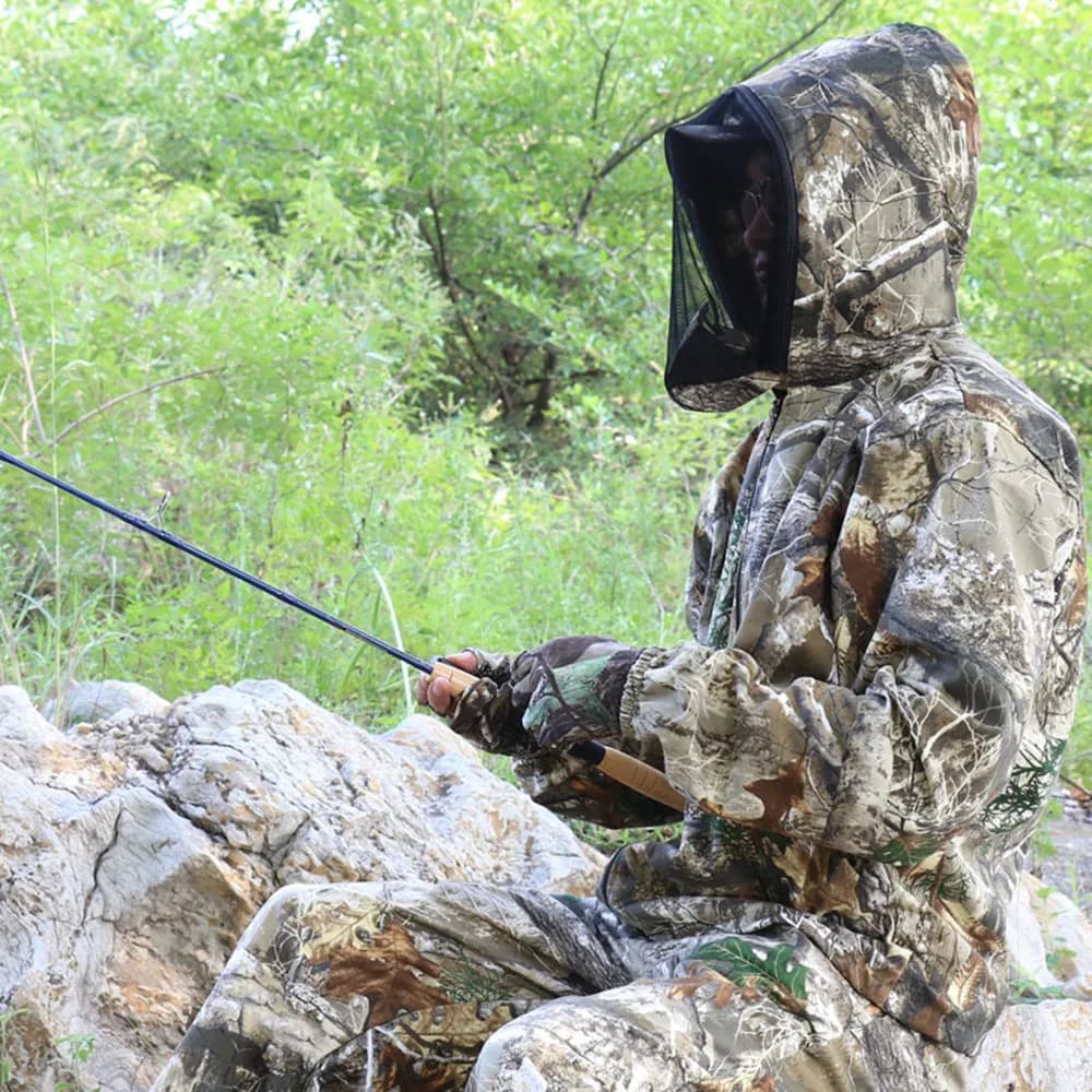 Vêtement camouflage bionique anti-moustiques pêche printemps automne anti-UV randonnée escalade veste pantalon