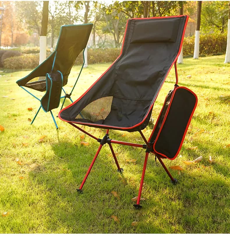 Chaise pliante ultra légère pêche camping BBQ - Siège pliable extérieur randonnée plage portable