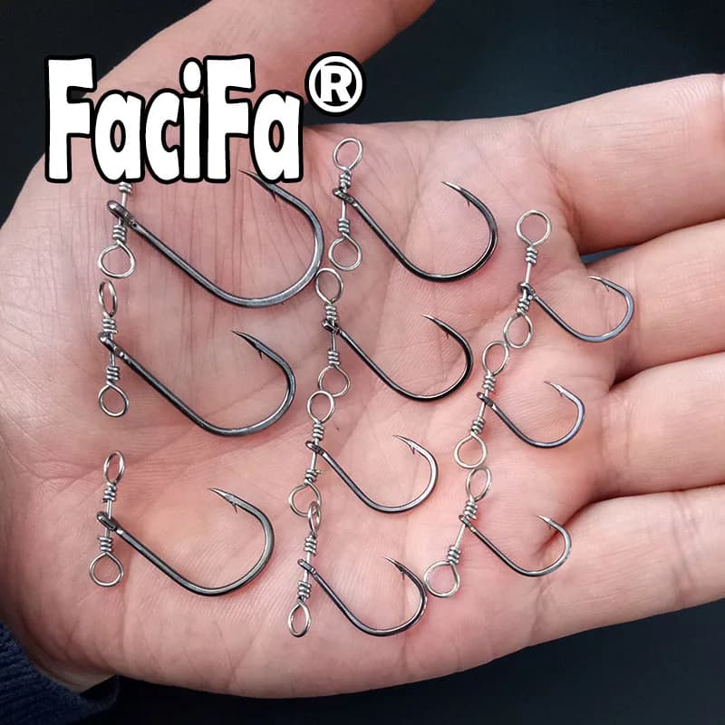 20 hameçons Drop Shot avec émerillon intégré - Technique pêche verticale pour black bass et perche