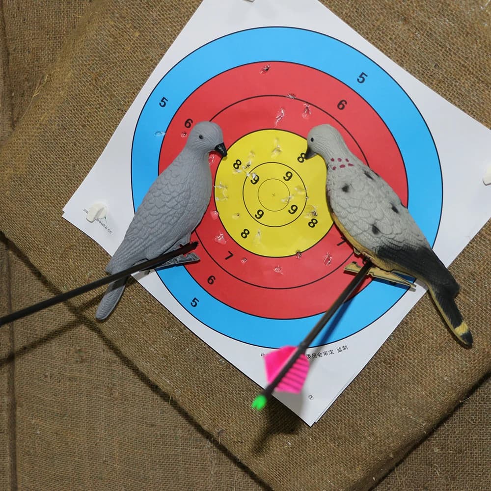 6 cibles 3D animaux pigeon appât mousse EVA creuse - Entraînement chasse tir extérieur jeu