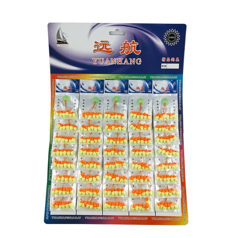 120 perles flotteurs ovales miniatures pour la pêche à la carpe, 20 sachets de 6 billes
