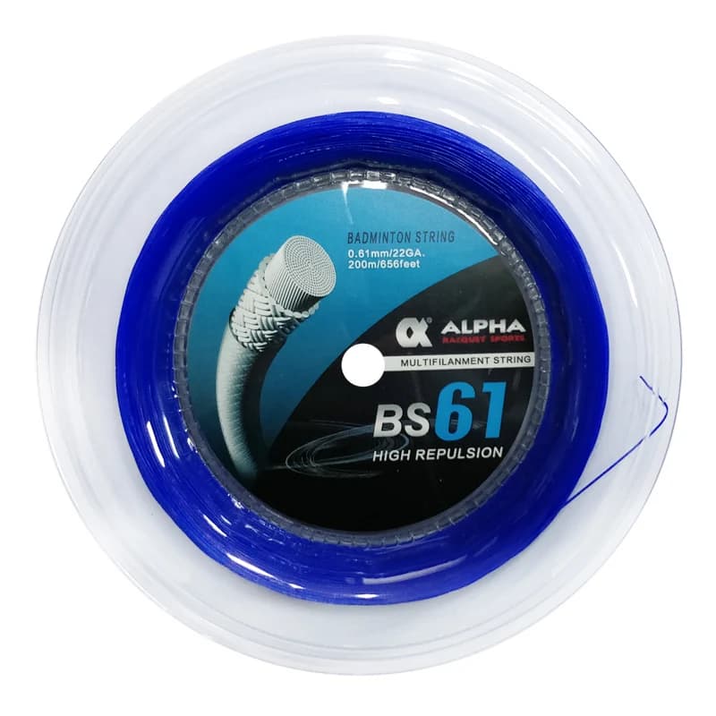 Filet de raquette de badminton Alpha 200m - Corde élastique fine 0.61mm pour accessoires de pêche