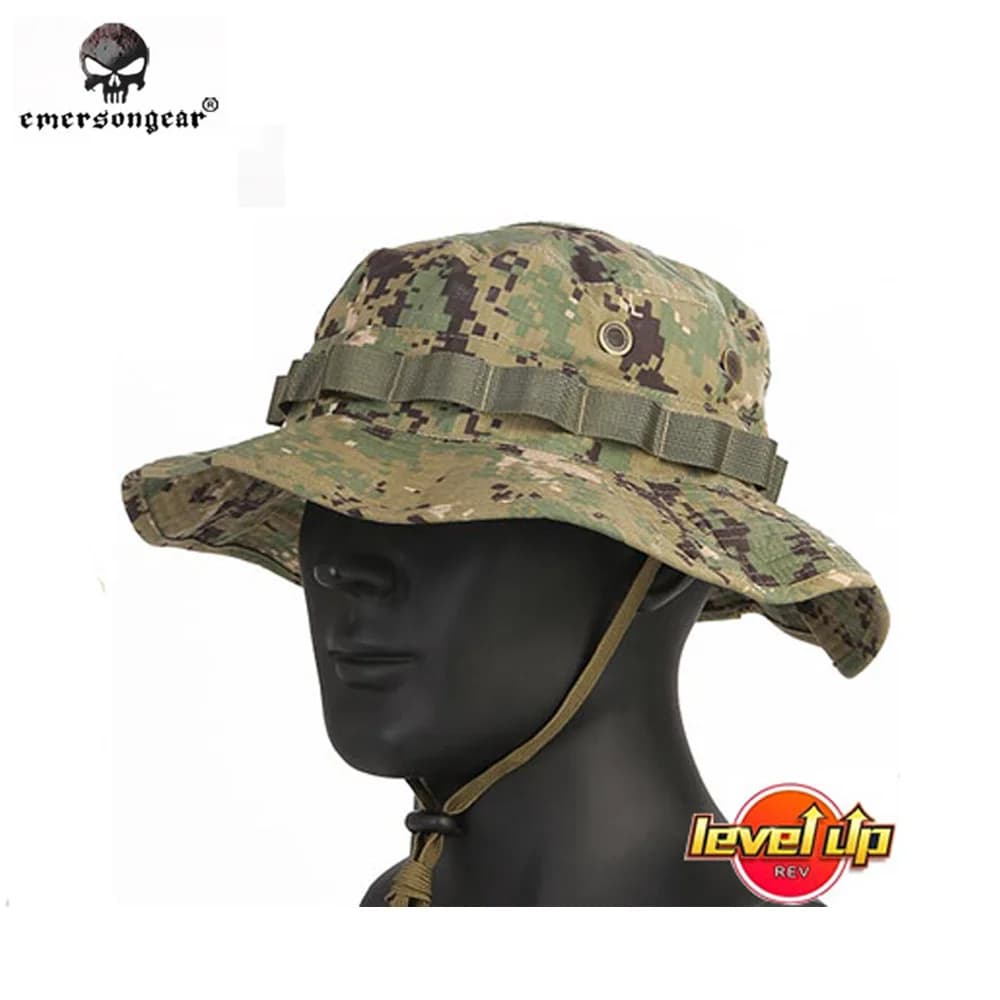 Chapeau de pêche camouflage Boonie Emersongear avec poche cartographique pour randonnée et chasse
