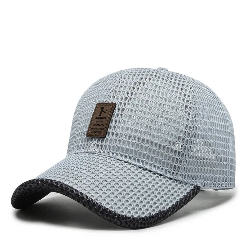 Casquette snapback pêche unisexe noir - Casquette mesh respirante pour pêche sportive et loisirs