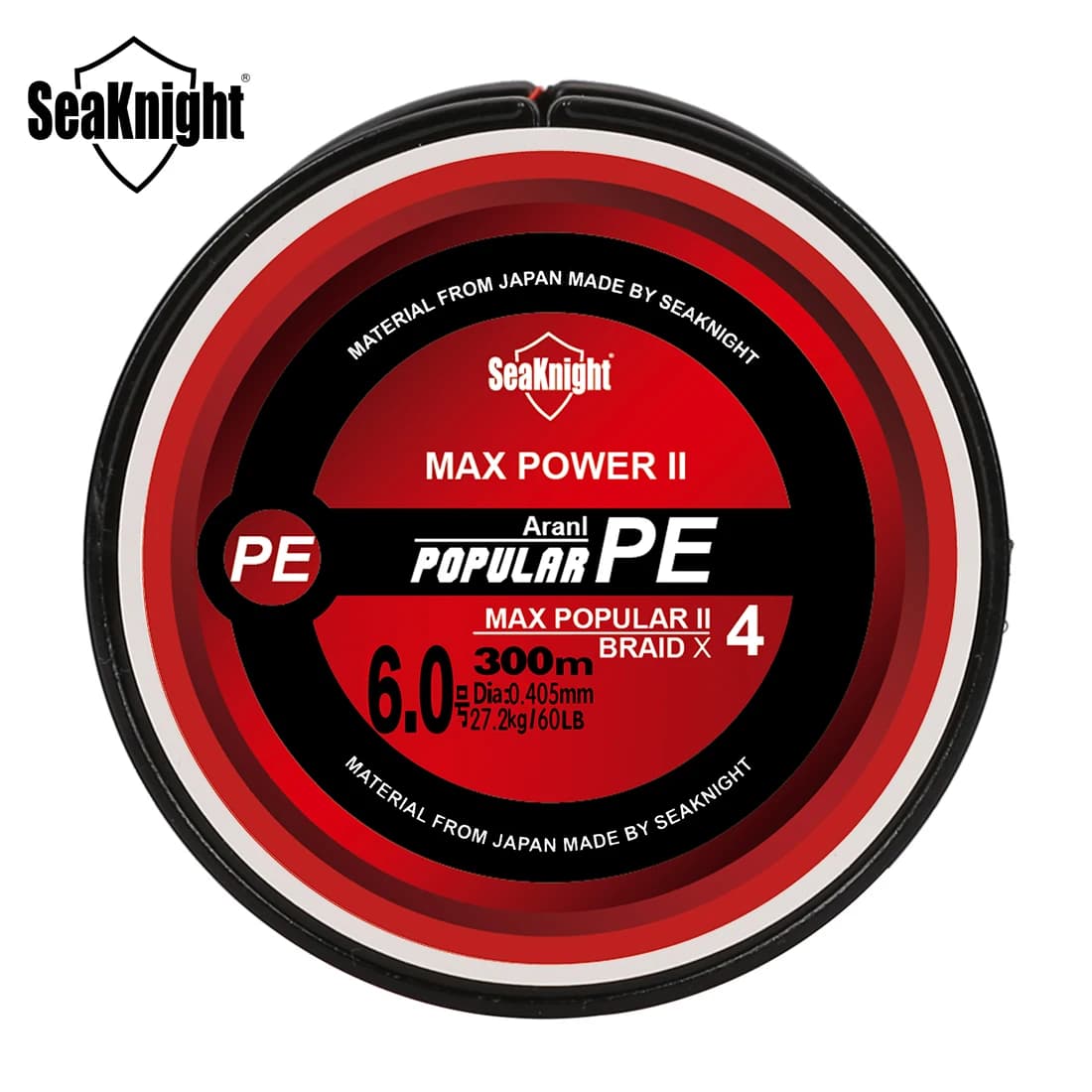 Ligne de pêche PE tressée 4 brins 300M TriPoseidon SeaKnight pour carpe fluide 8-60LB