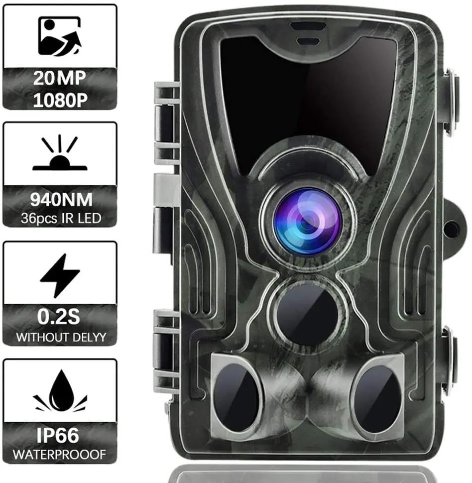 Caméra trail HC801A 20MP 1080P étanche IP65 capteur PIR pour surveillance sécurité extérieure et chasse