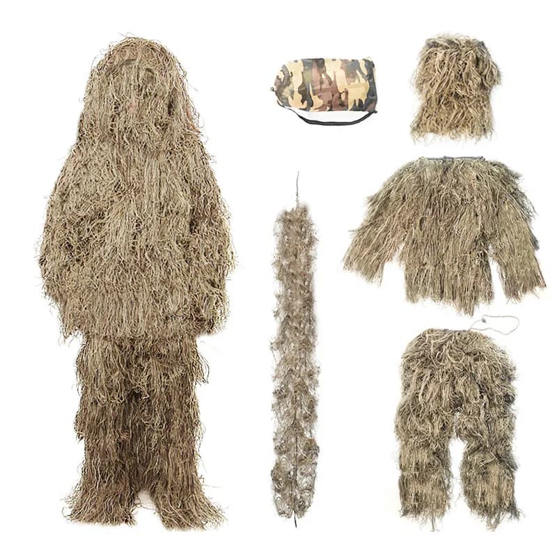 Combinaison Ghillie enfants pêche - Tenue camouflage junior pour initiation pêche
