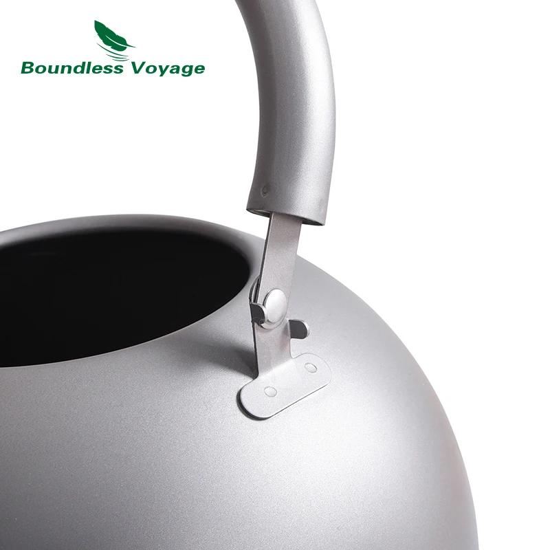 Bouilloire Titane Ultralégère 2L pour Randonnée et Pêche - Pot d'Eau Extérieur Grande Capacité avec Buzzer