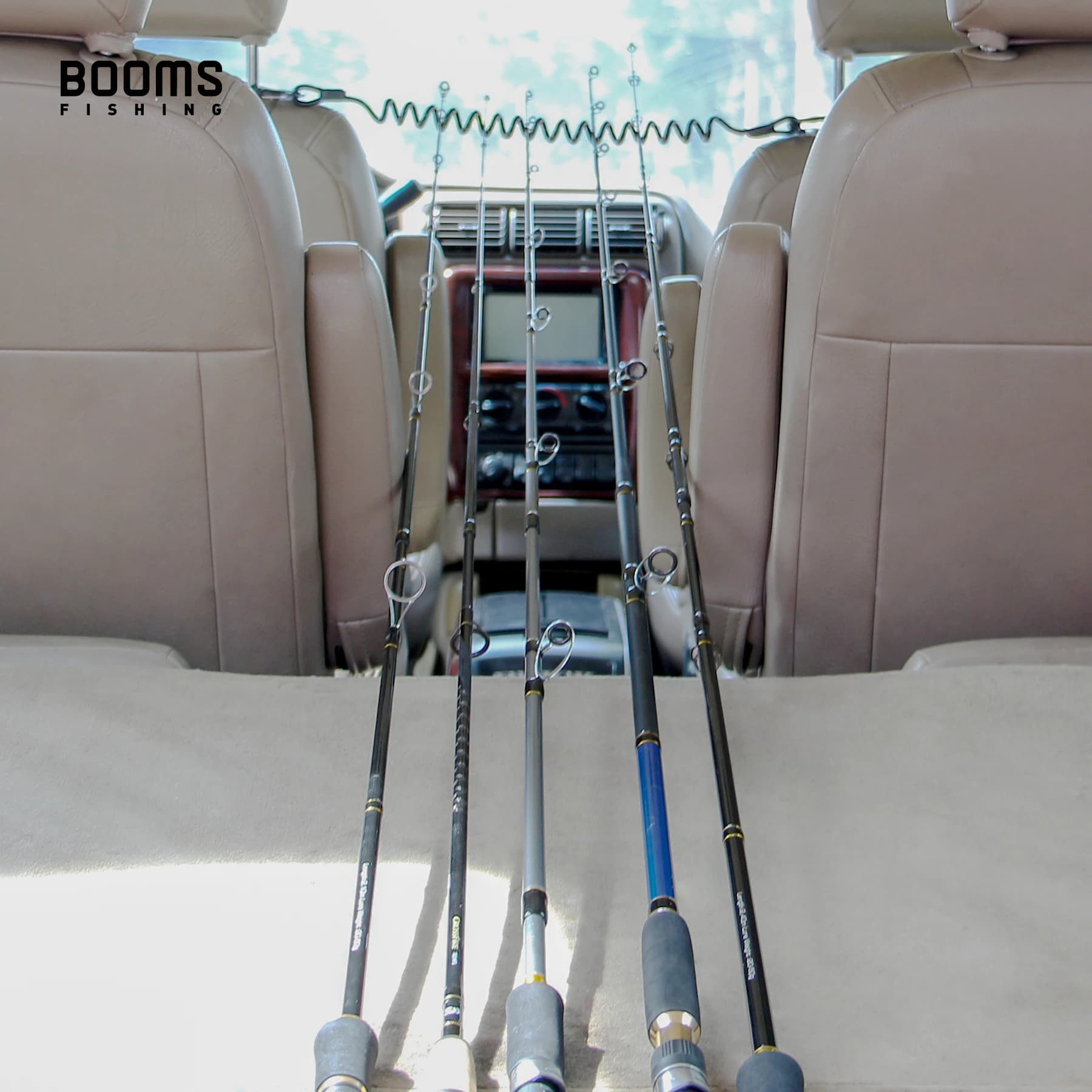Support véhicule pour cannes pêche transport - Porte-cannes élastique voiture - Accessoire transport pêche