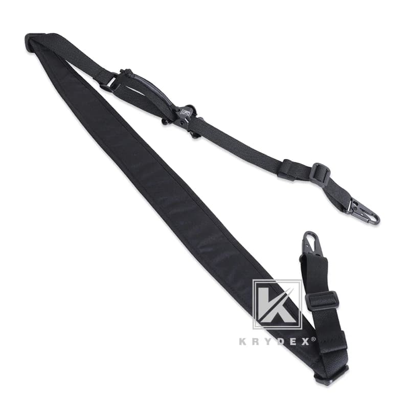 Sling fusil tactique KRYDEX Slingster réglable 2 points / 1 point avec ceinture rembourrée pêche
