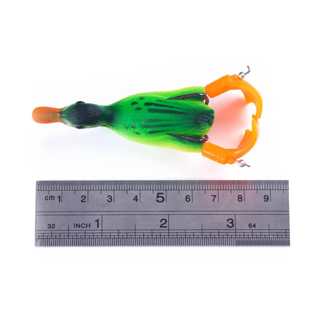 Leurre canard 12g 8.5cm avec yeux 3D pour pêche brochet black bass - appât artificiel frog duckling