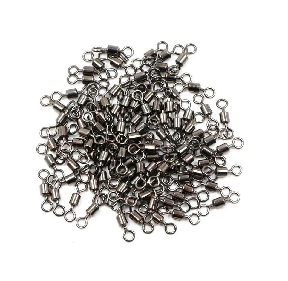 50pcs Bearing Swivel Fishing Connector Stainless Steel Carp Fishing Accessories 